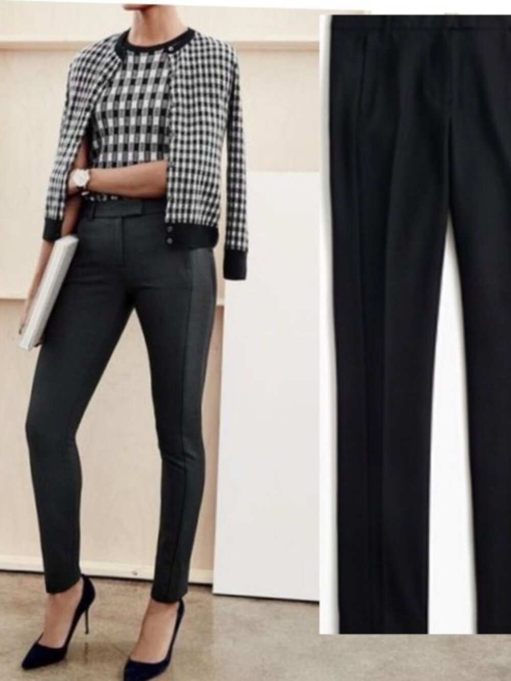 J. Crew Maddie Women's Black Tailored Office Dress Pants Size 6P